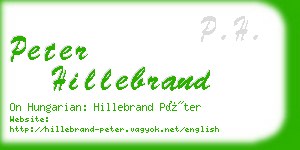 peter hillebrand business card